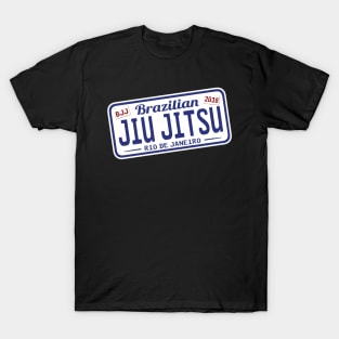 BRAZILIAN JIU JITSU - FUNNY JIU JITSU LICENSE PLATE T-Shirt